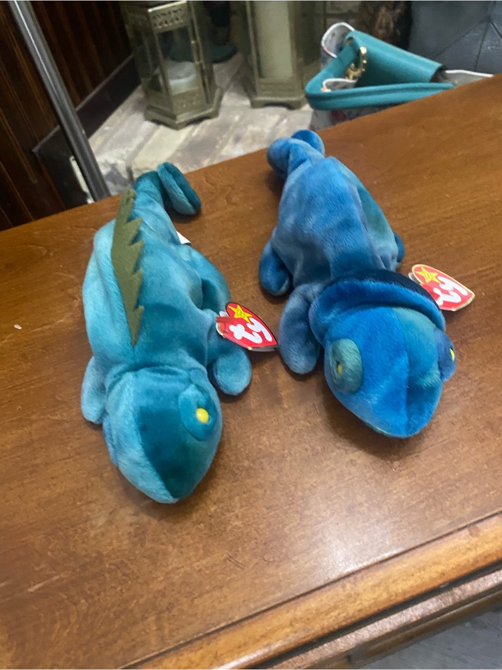 Ty Iggy and Rainbow Beanie Babies